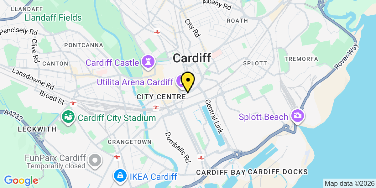 Map of Cardiff Pellett Street