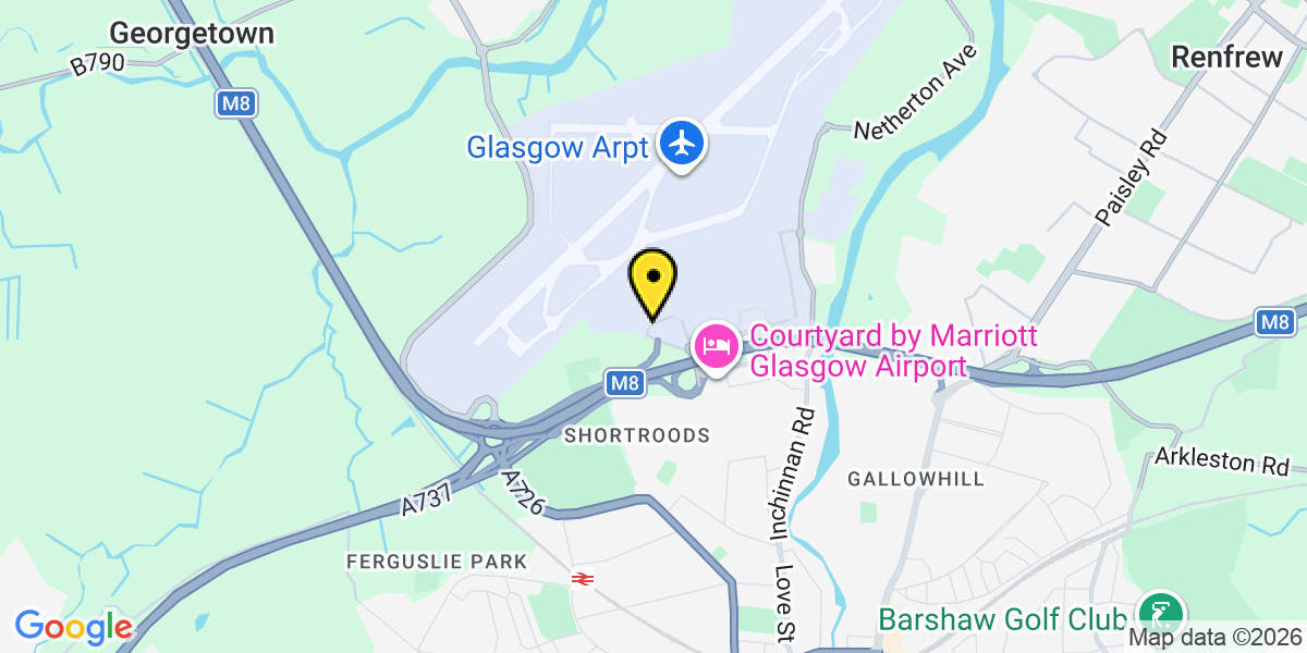 Map of Glasgow Airport Car Park 1 Short Stay