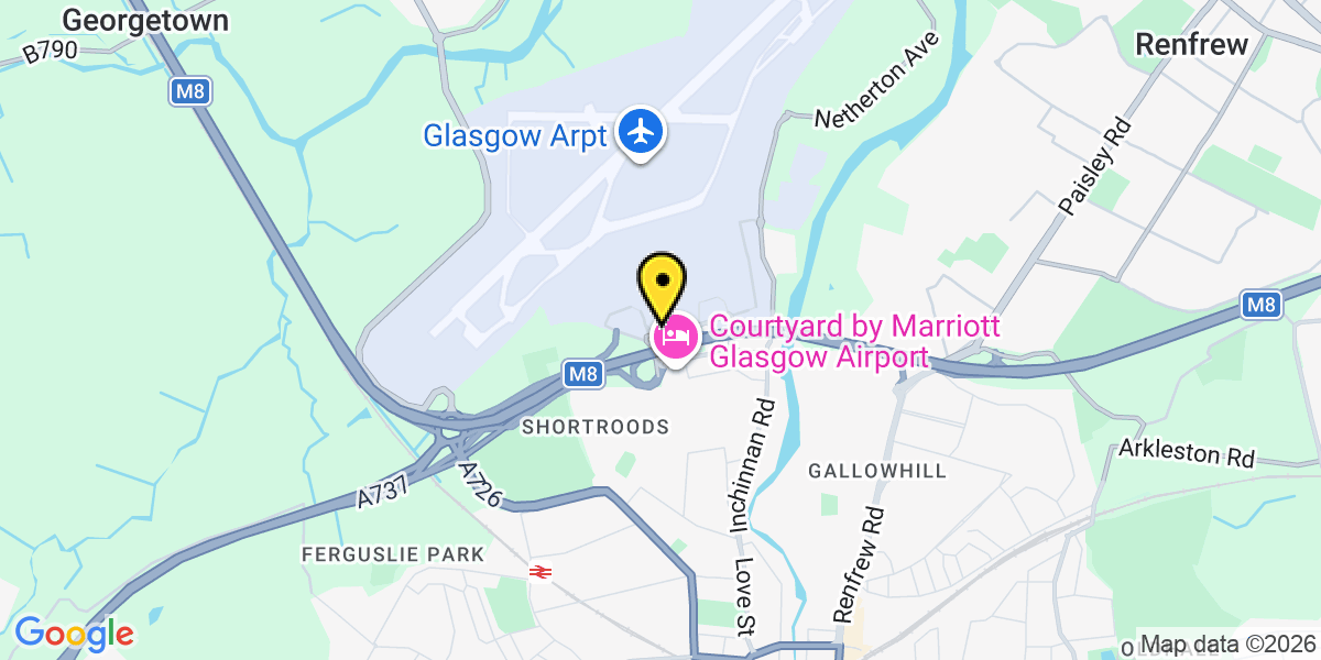 Map of Glasgow Airport Car Park 2 Short Stay