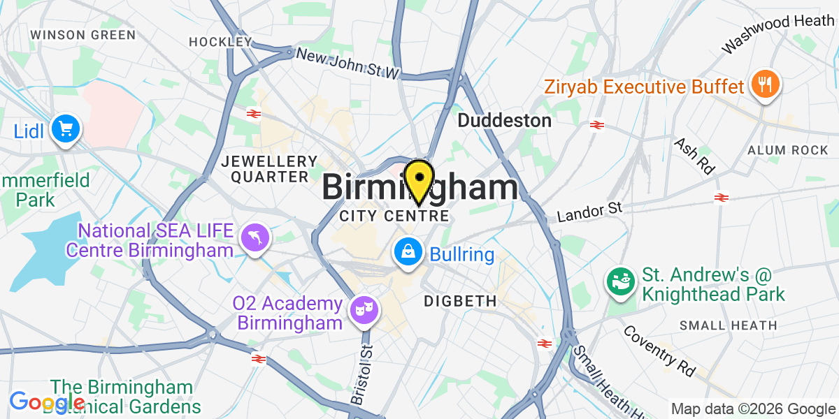 Map of Birmingham Londonderry House
