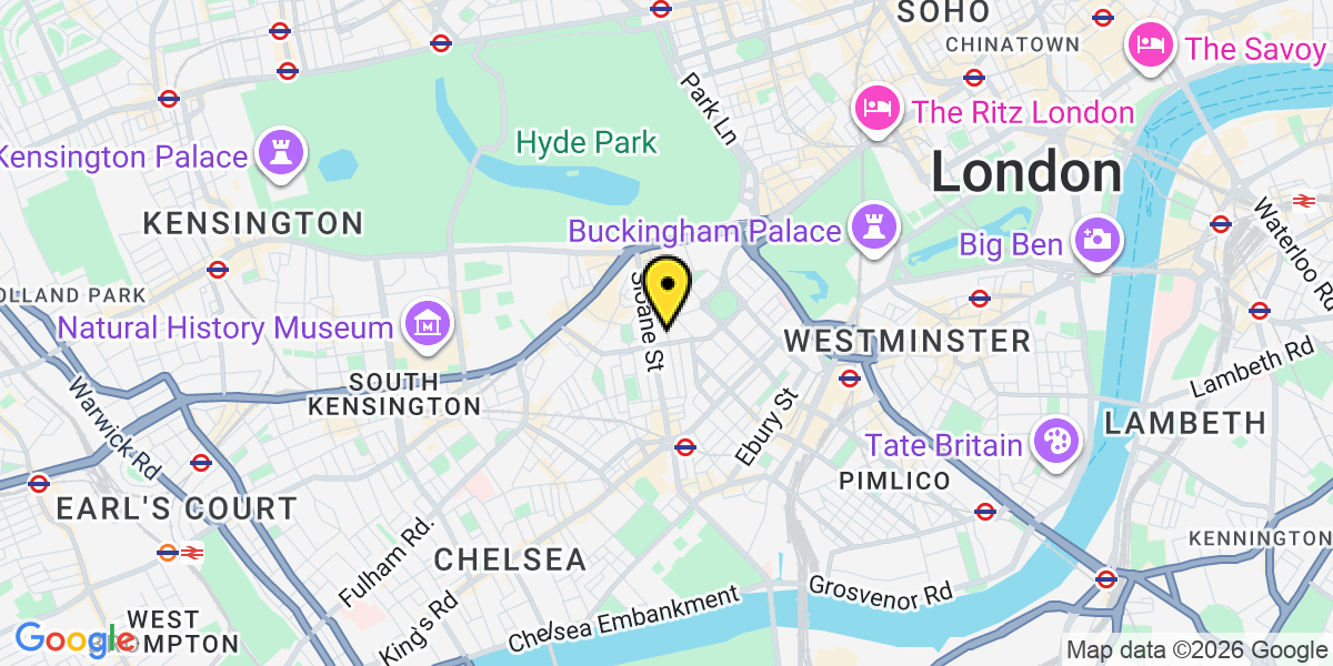 Map of London Cadogan Place