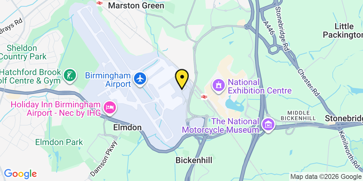 Map of Birmingham Airport Premium Set Down