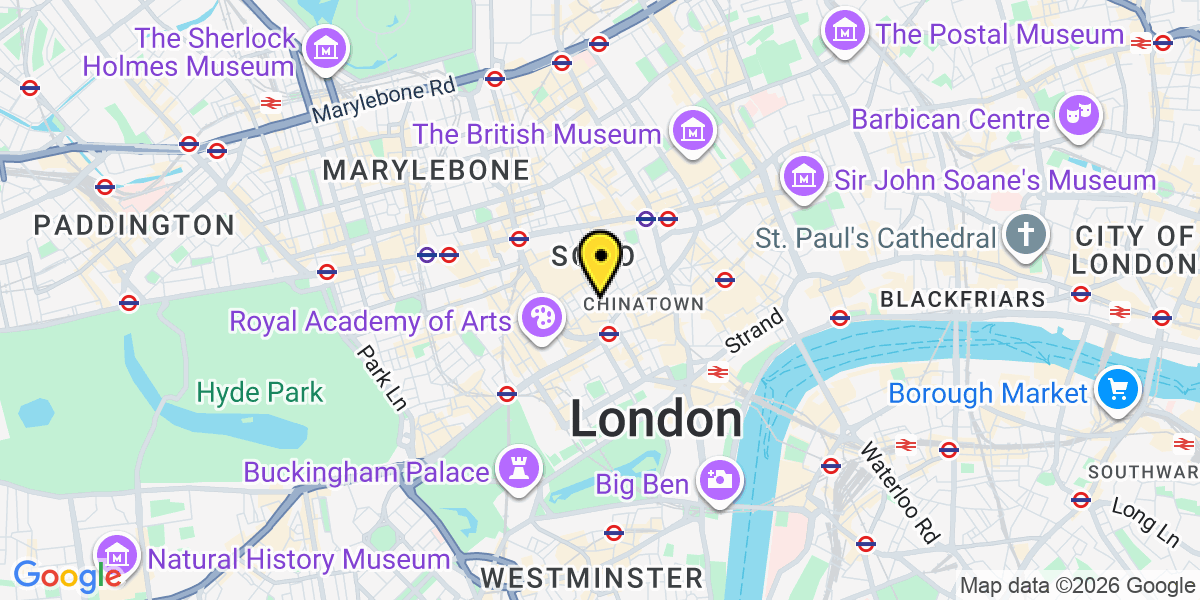 Map of London Soho Brewer Street