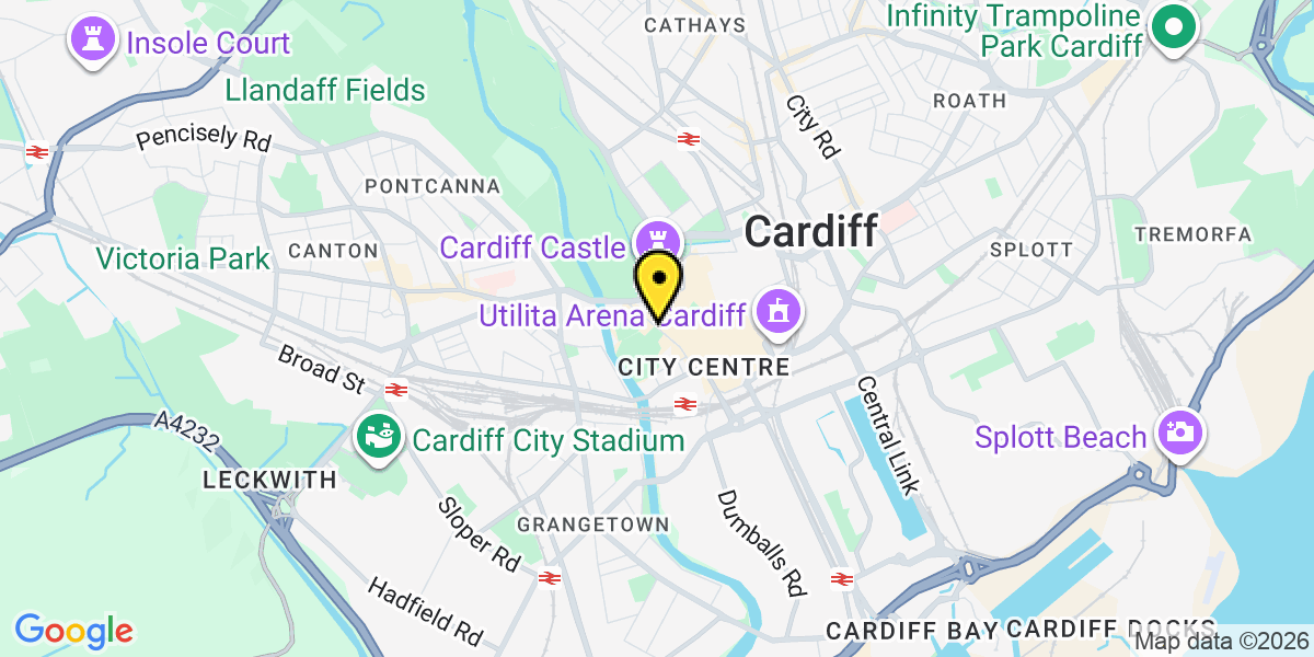 Map of Cardiff Stadium