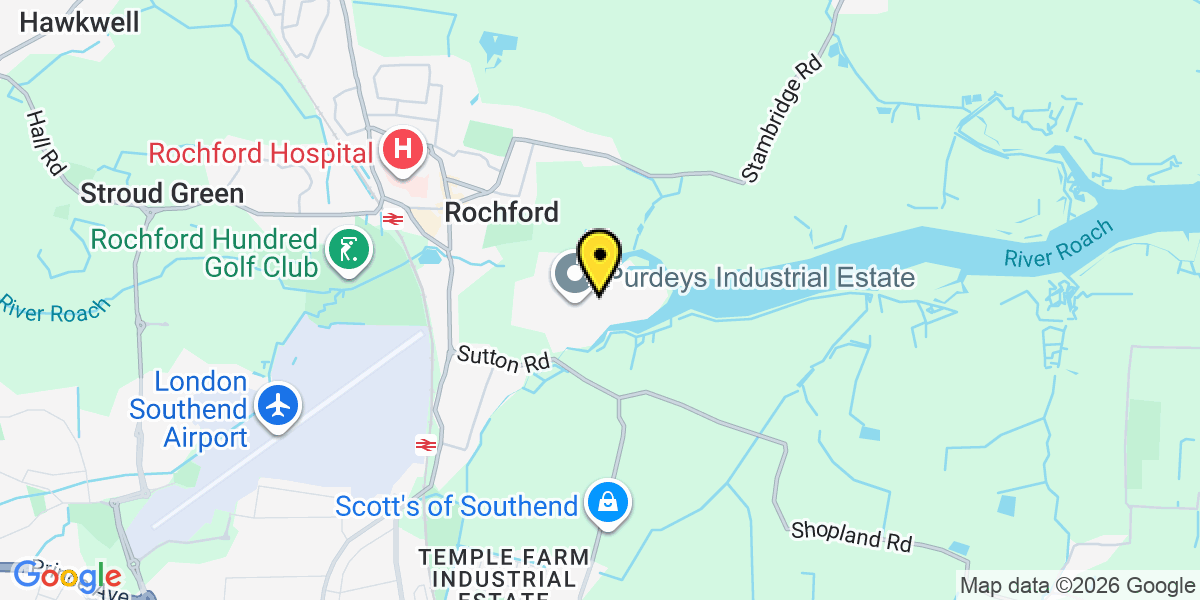 Map of Southend Airport