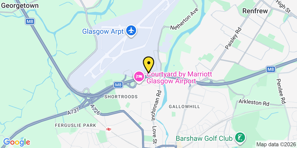 Map of Glasgow Airport Holiday Inn Express Car Park