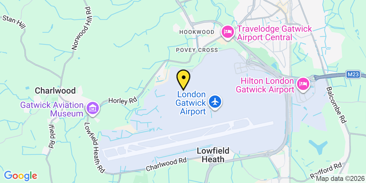 Map of Gatwick Airport Summer Special North
