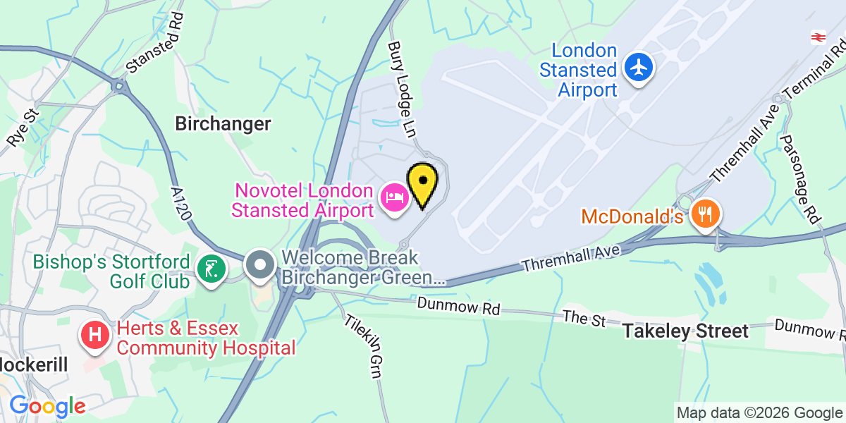 Map of Stansted Airport Jet Parks