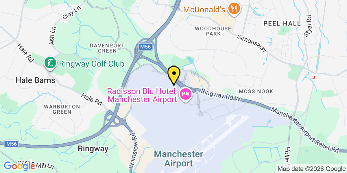 Map of Manchester Airport Short Stay T2