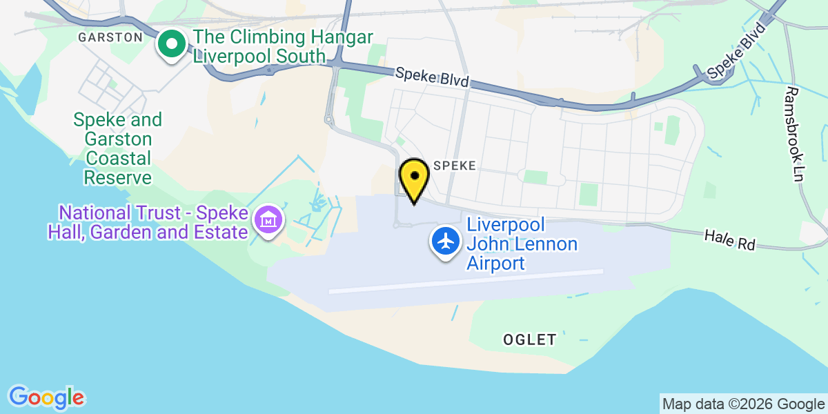 Map of Liverpool Airport Long Stay