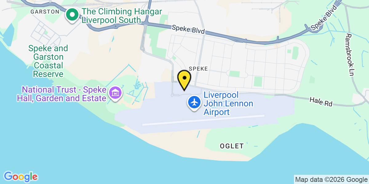 Map of Liverpool Airport Multi Storey