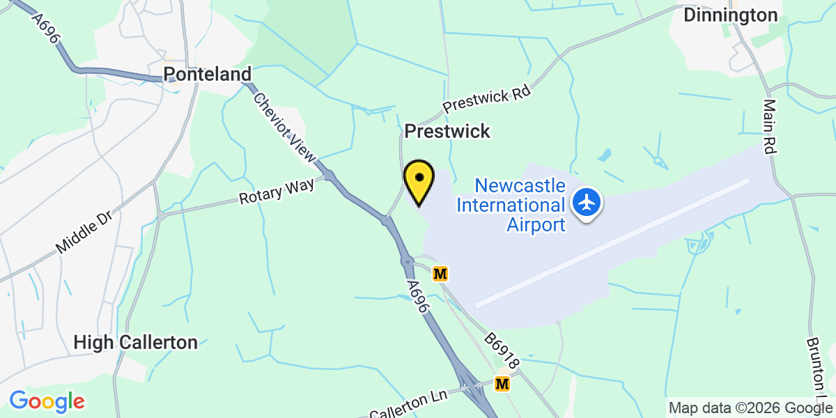 Map of Newcastle Airport Long Stay