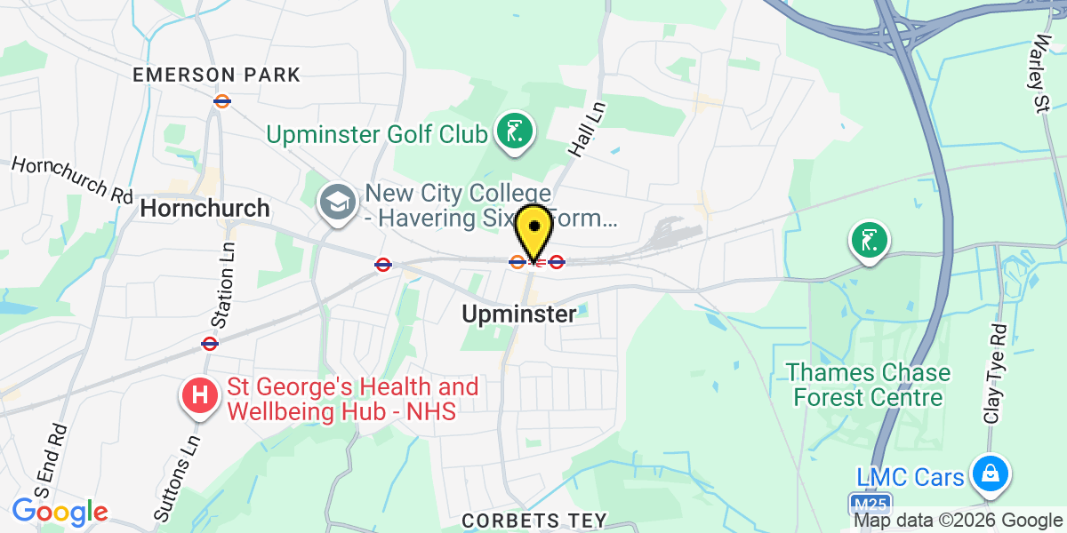 Map of Upminster Station (C2C)