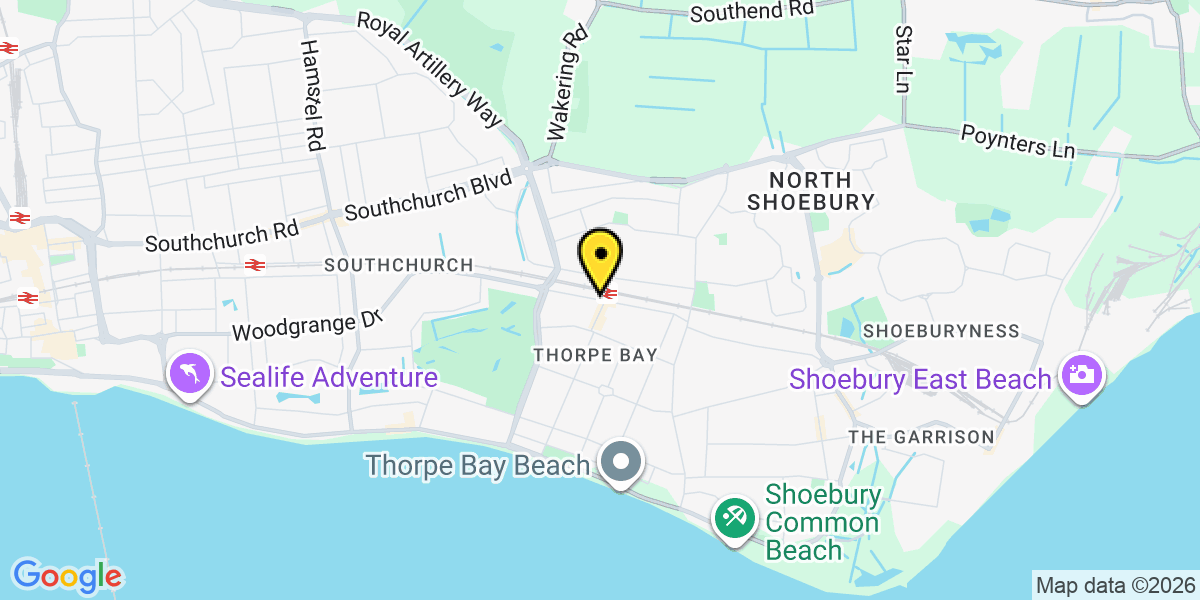 Map of Thorpe Bay Station (C2C)