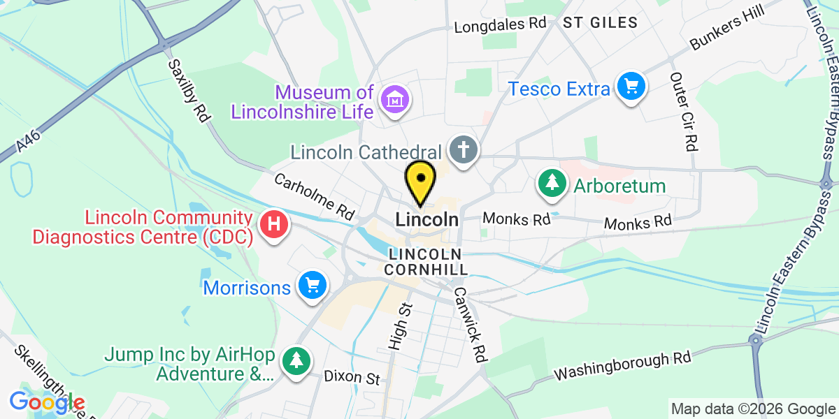 Map of Lincoln Motherby Lane