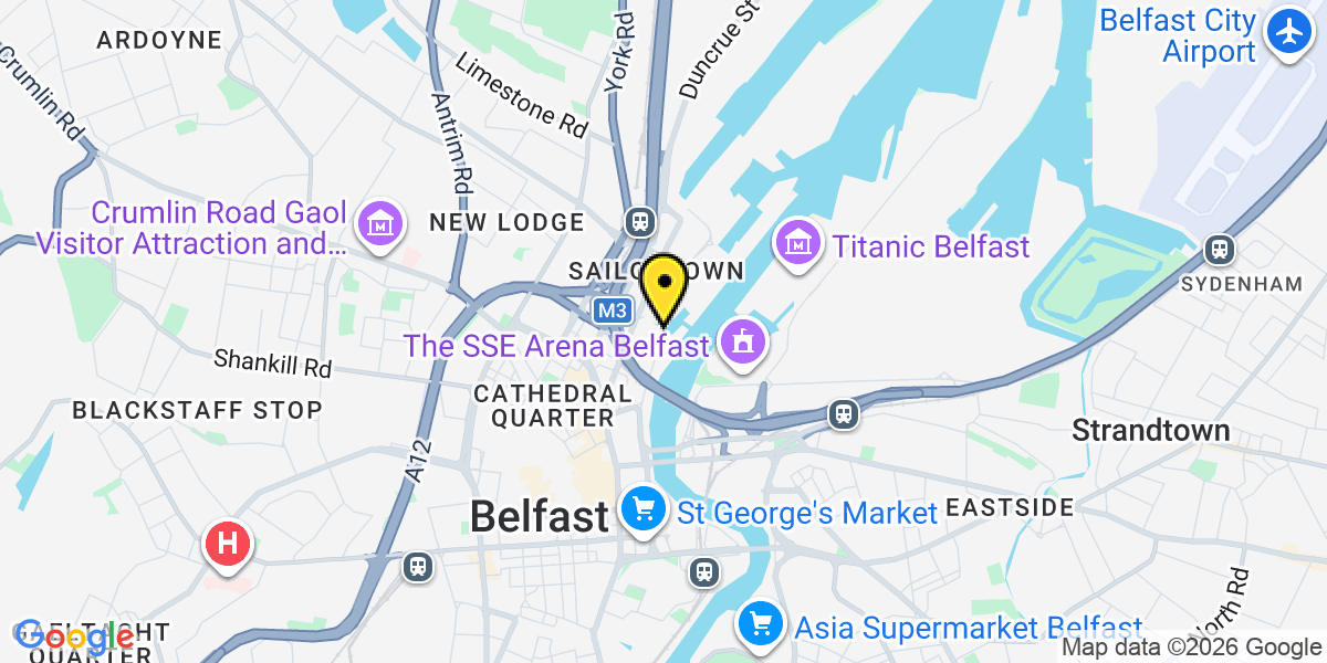 Map of Belfast City Quays