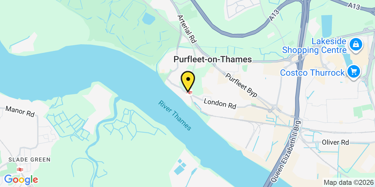Map of Purfleet Station (C2C)