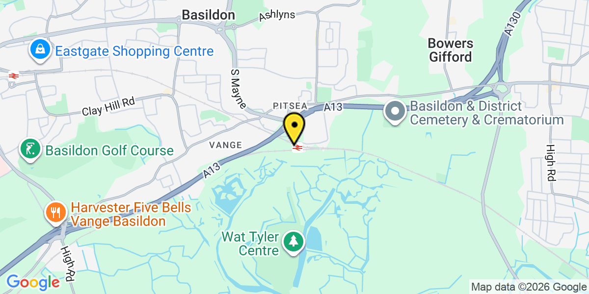 Map of Pitsea Station (C2C)