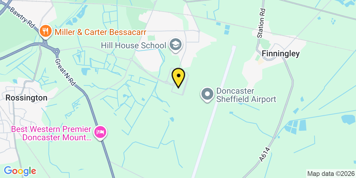 Map of Doncaster Sheffield Airport Long Stay