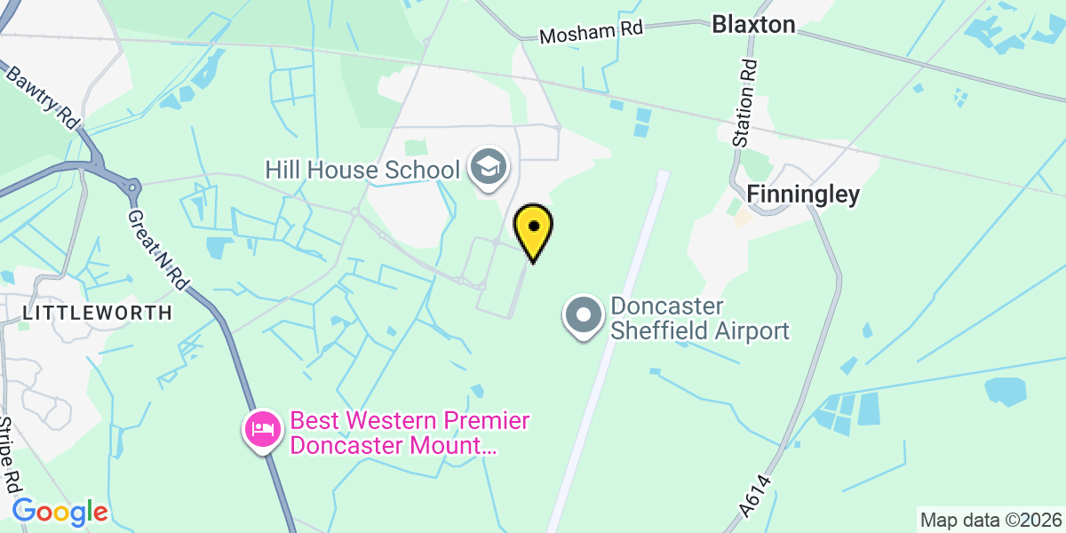 Map of Doncaster Sheffield Airport Premium Parking