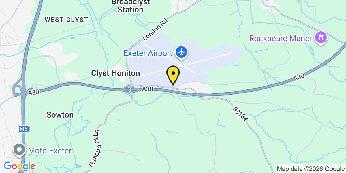 Map of Exeter Airport Short Stay 2