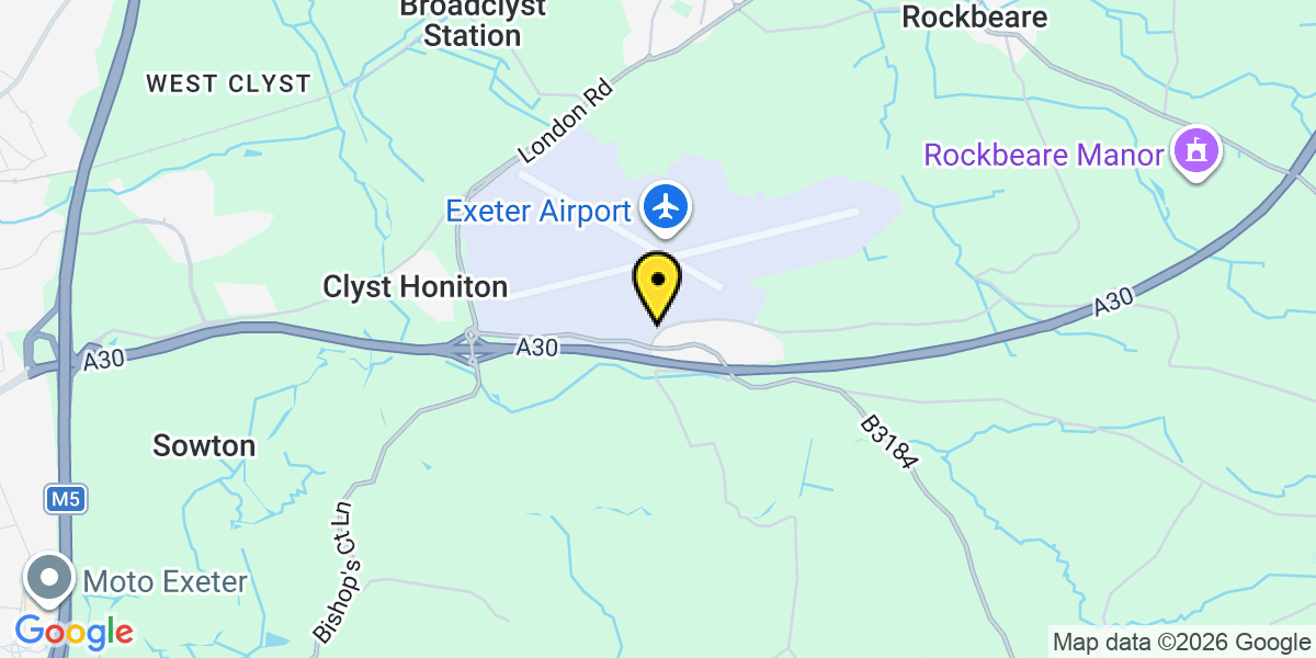 Map of Exeter Airport Short Stay 1