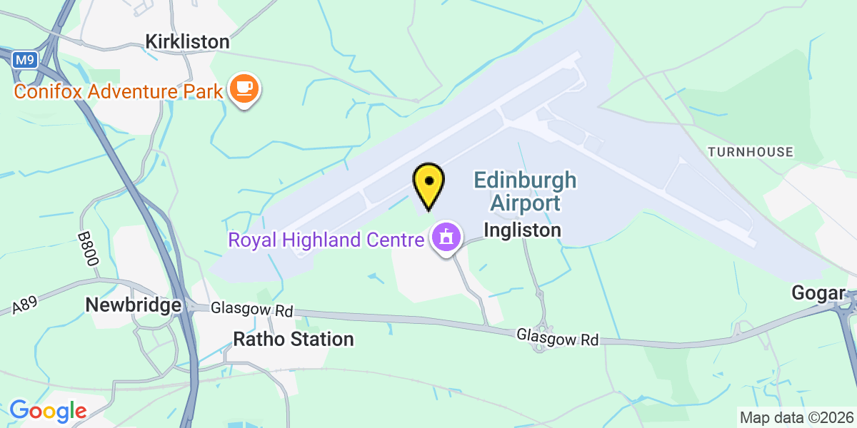Map of APH Park and Ride Edinburgh Airport