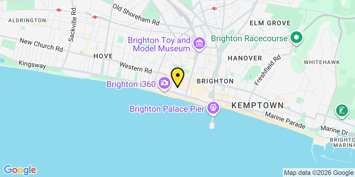 Map of Brighton Centre Russell Road