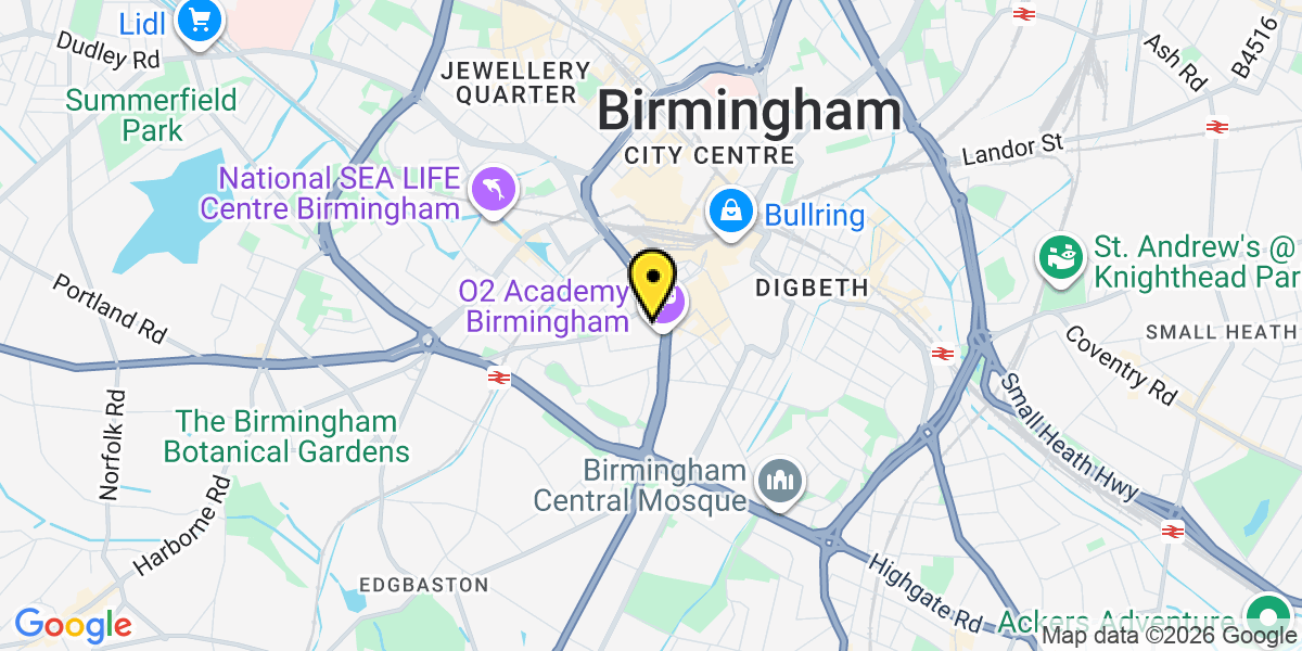 Map of Birmingham Horsefair