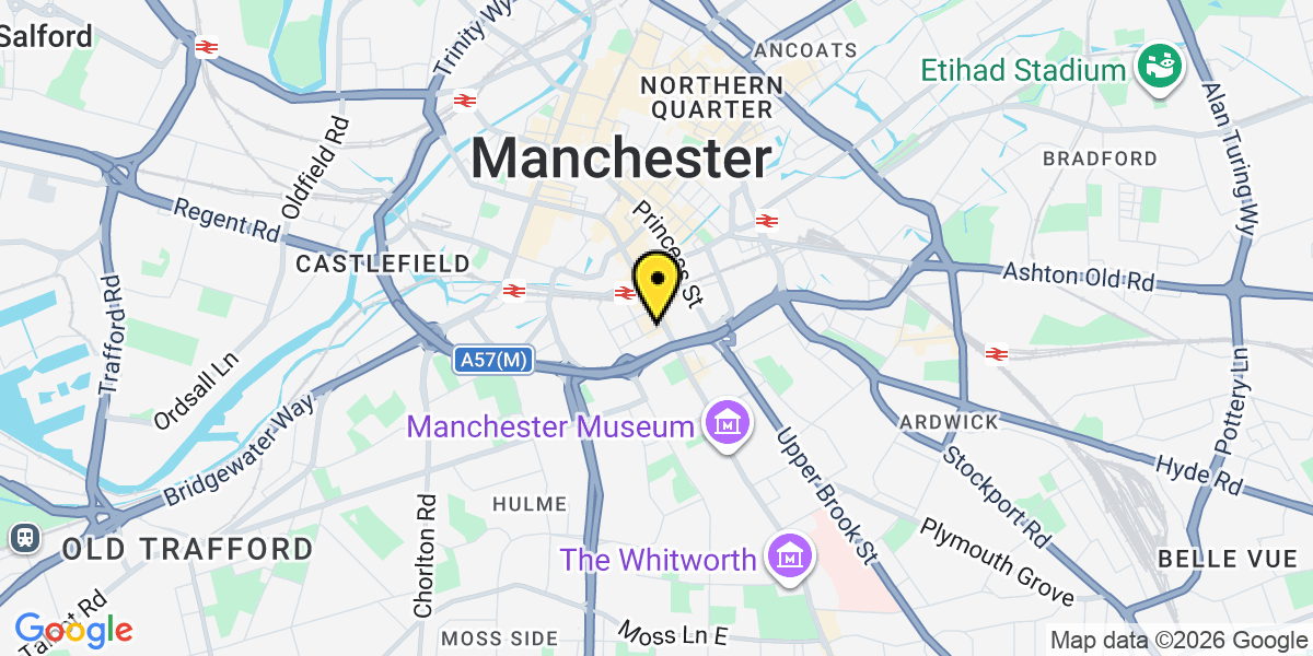 Map of Manchester Chester Street
