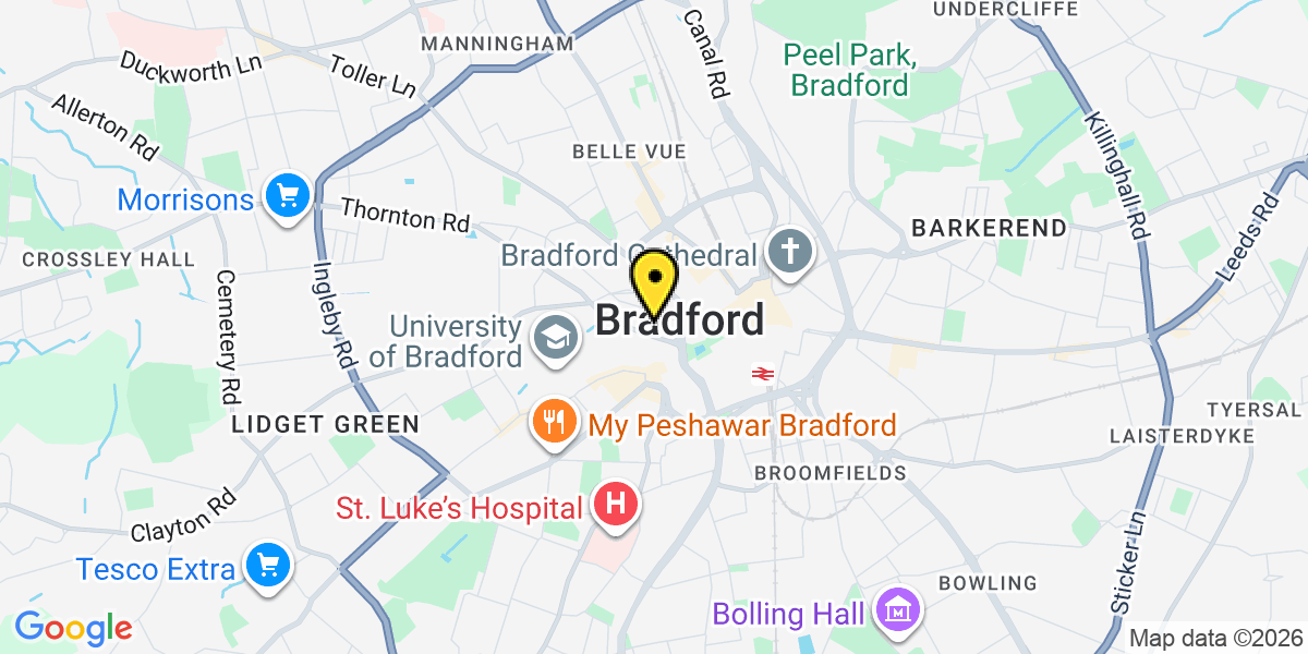 Map of Bradford Southgate