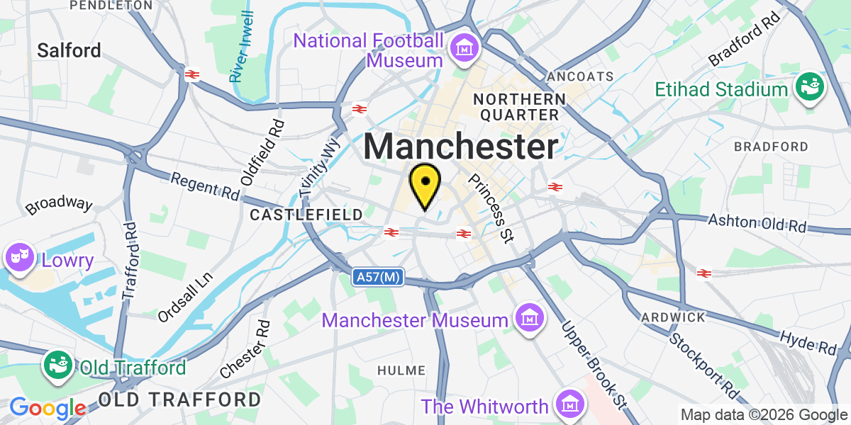 Map of Manchester Central