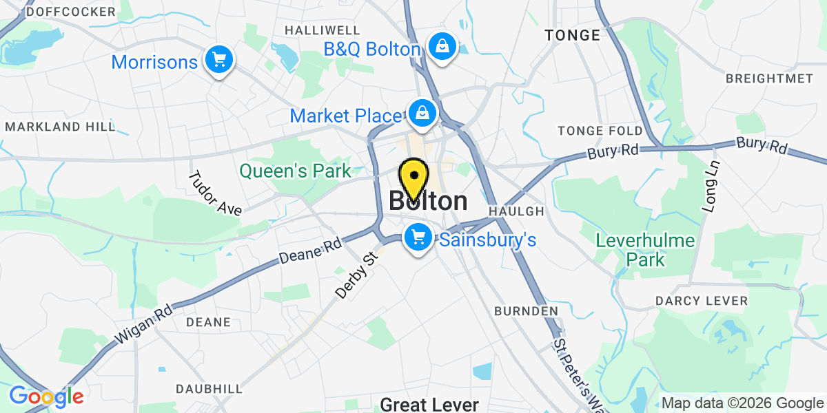 Map of Bolton Octagon Theatre MSCP