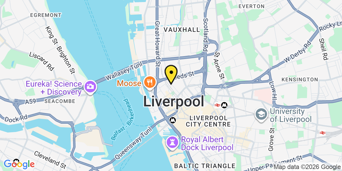 Map of Liverpool The Arches