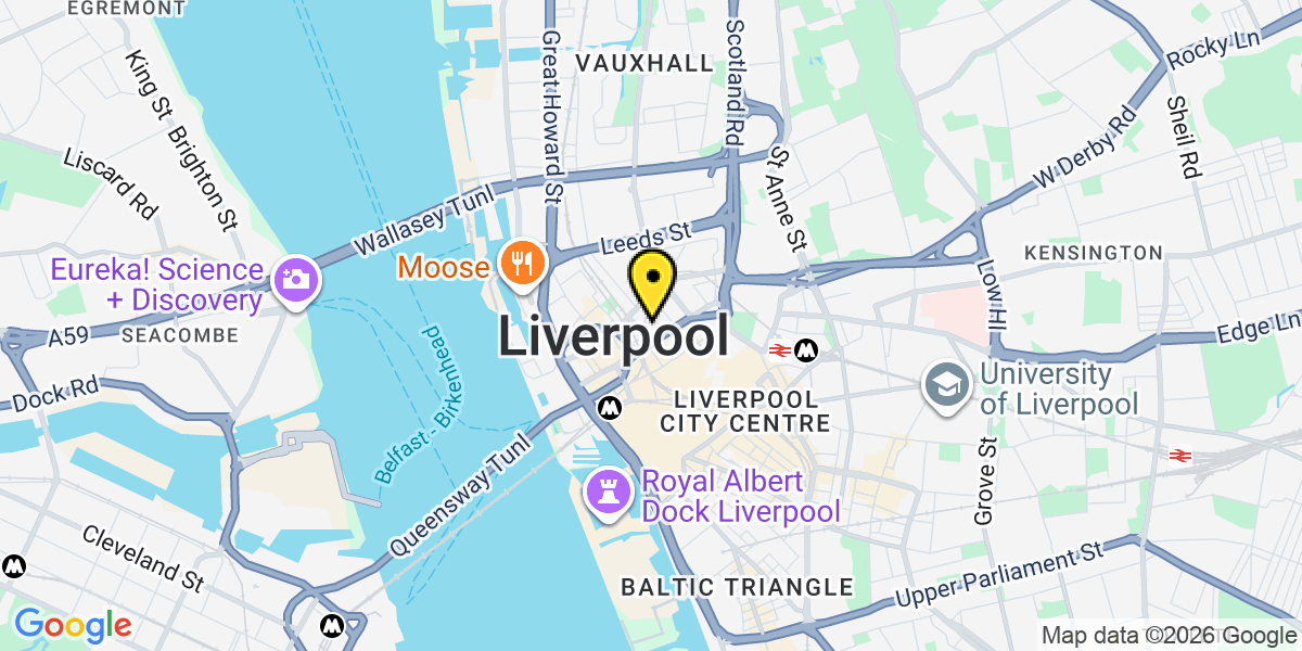 Map of Liverpool Moorfields