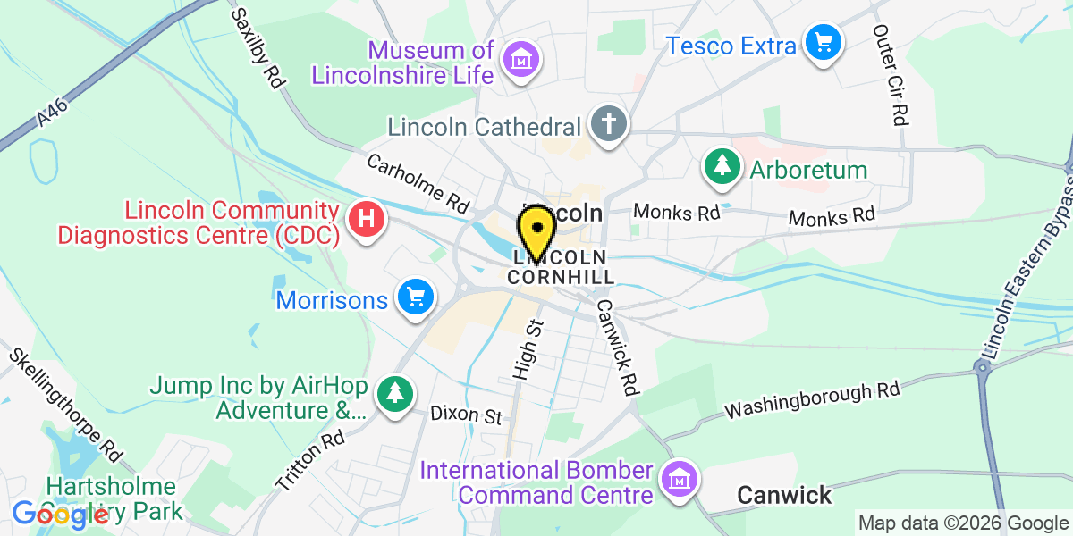 Map of Lincoln Brayford Street