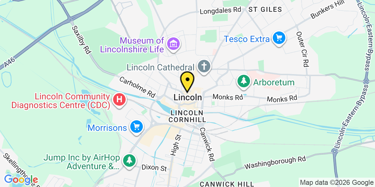 Map of Lincoln Steep Hill