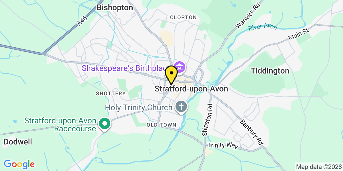 Map of Stratford on Avon Rother St