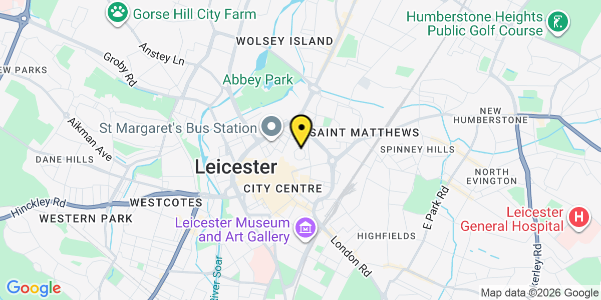 Map of Leicester Lee Circle - P&D