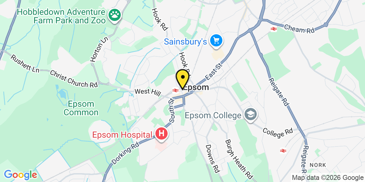 Map of Epsom The Ebbisham Centre