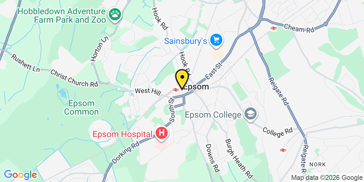 Map of Epsom High Street