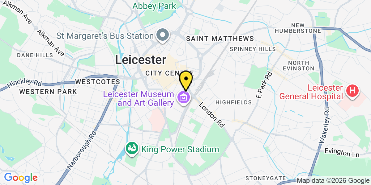 Map of Leicester East Street