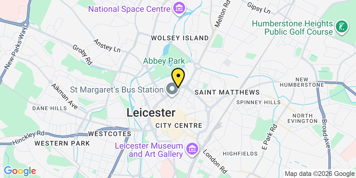 Map of Leicester Abbey Street