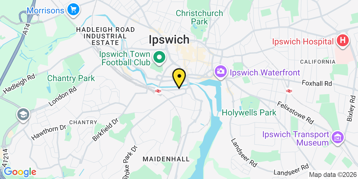 Map of Ipswich Burrell Road