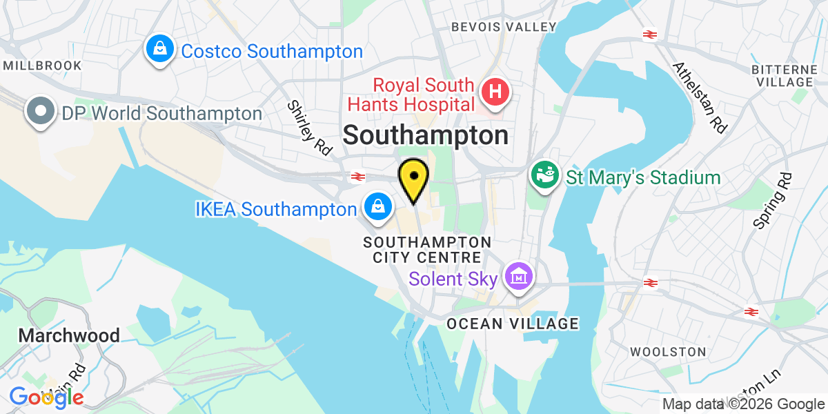 Map of Southampton Portland Terrace