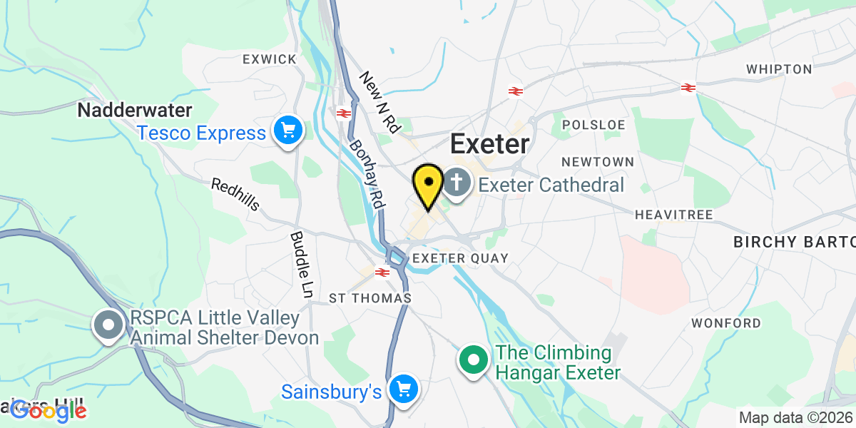 Map of Exeter Market Street