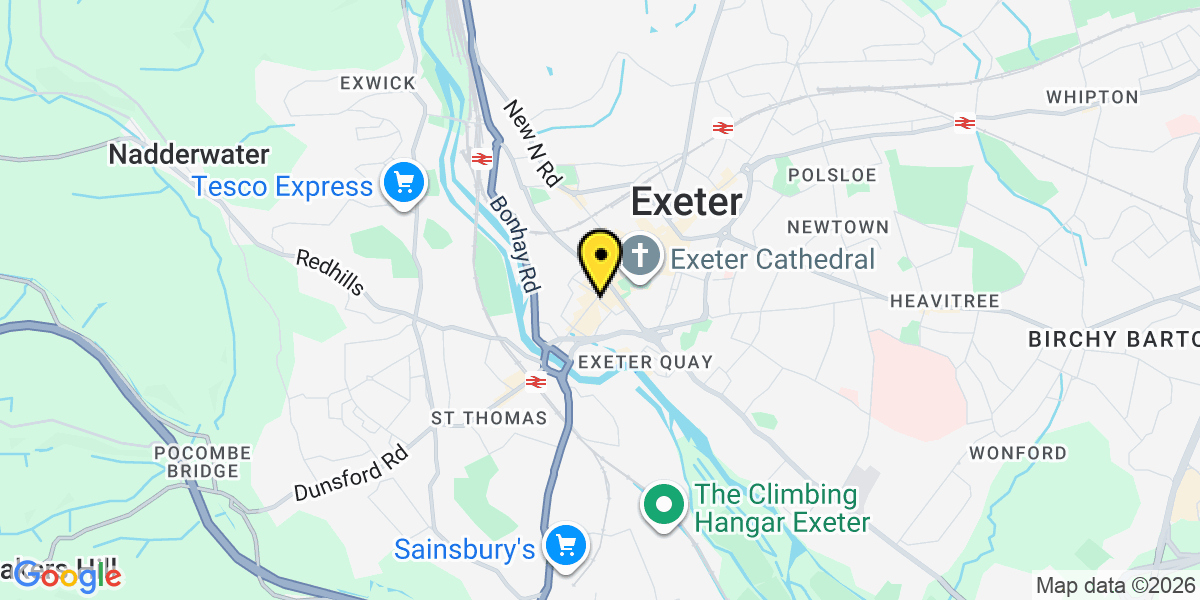 Map of Exeter Market Street