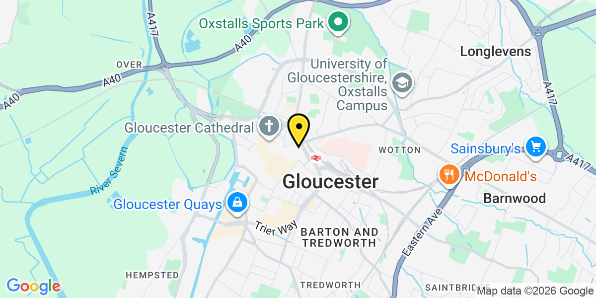 Map of Gloucester Market Parade