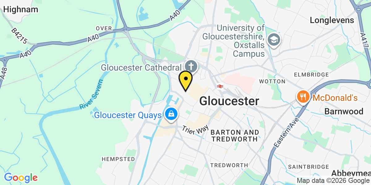 Map of Gloucester Blackfriars