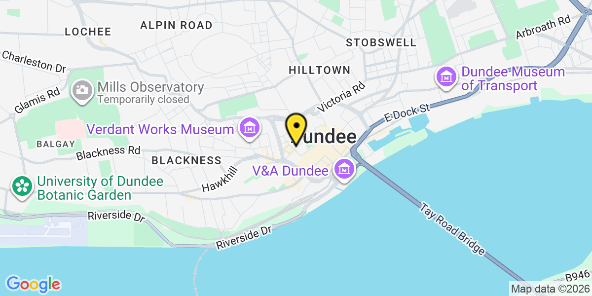 Map of Dundee Willison Street